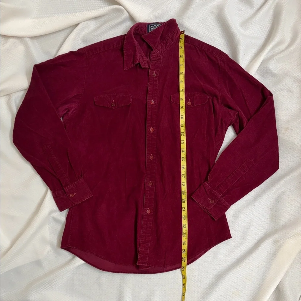 Vintage 1970s GAP Corduroy Red Heritage Workwear Button Down Men’s Small - Picture 4 of 5